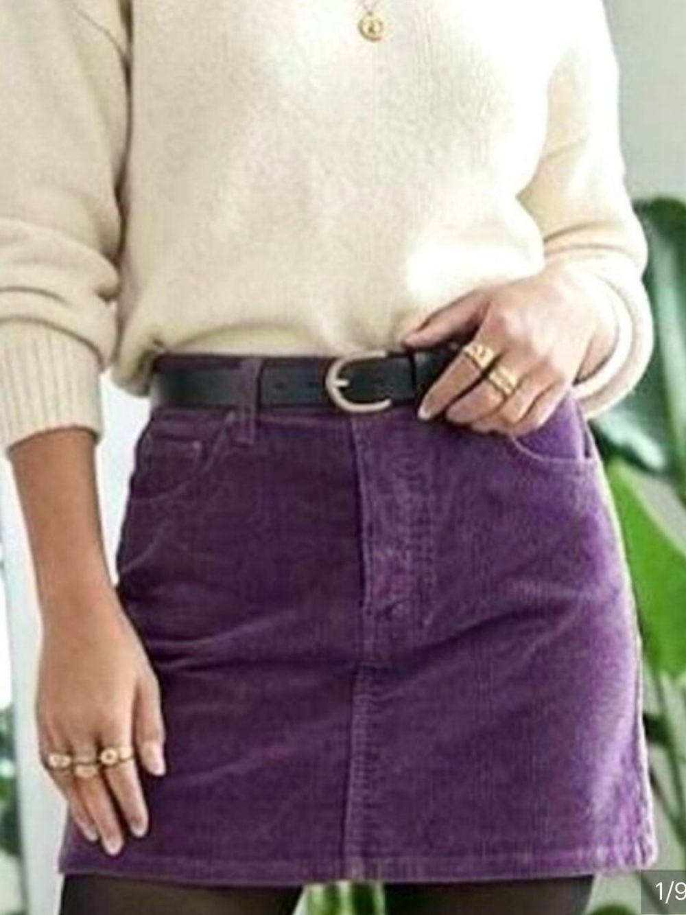 Levi's Plum Corduroy Icon Skirt